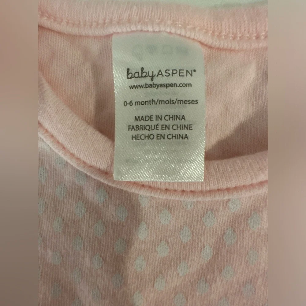 Baby Aspen Light Pink Tutu Onesie for Newborn to 6 Month Baby Girl